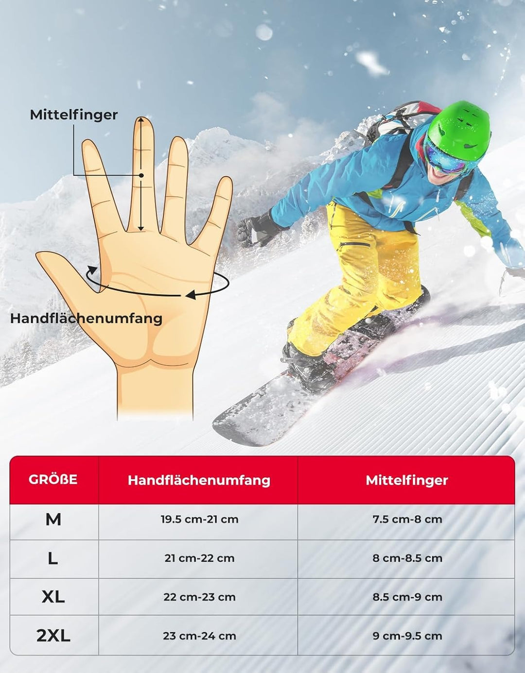 Beheizte Handschuhe Touchsreen mit 3 Heizstufen