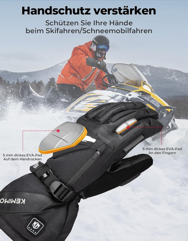 Beheizte Handschuhe Touchsreen mit 3 Heizstufen