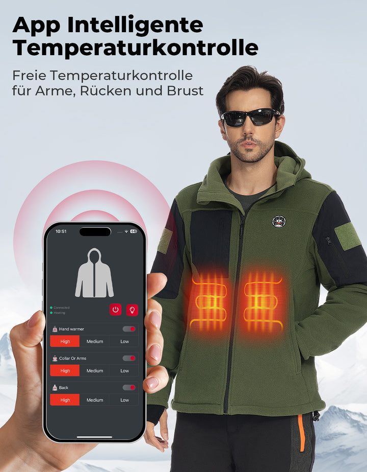 Taktische Beheizte Jacke mit 8 Heizzone