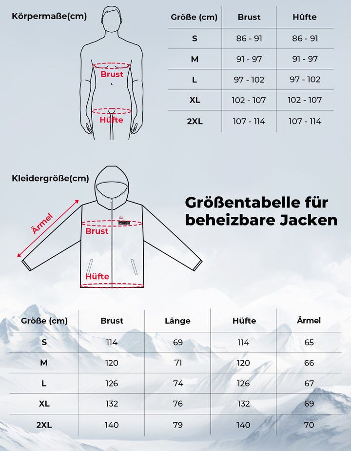 Taktische Beheizte Jacke mit 8 Heizzone