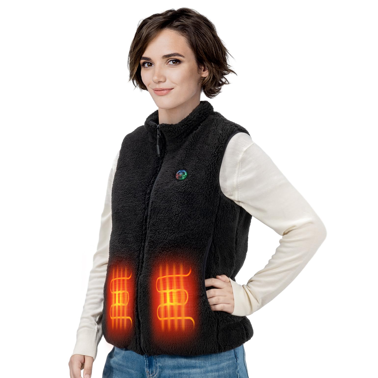 XINSONYUELL Heizweste Damen Mit 16000mAh Powerbank - 15 Heizzonen Für Outdoor & Sport