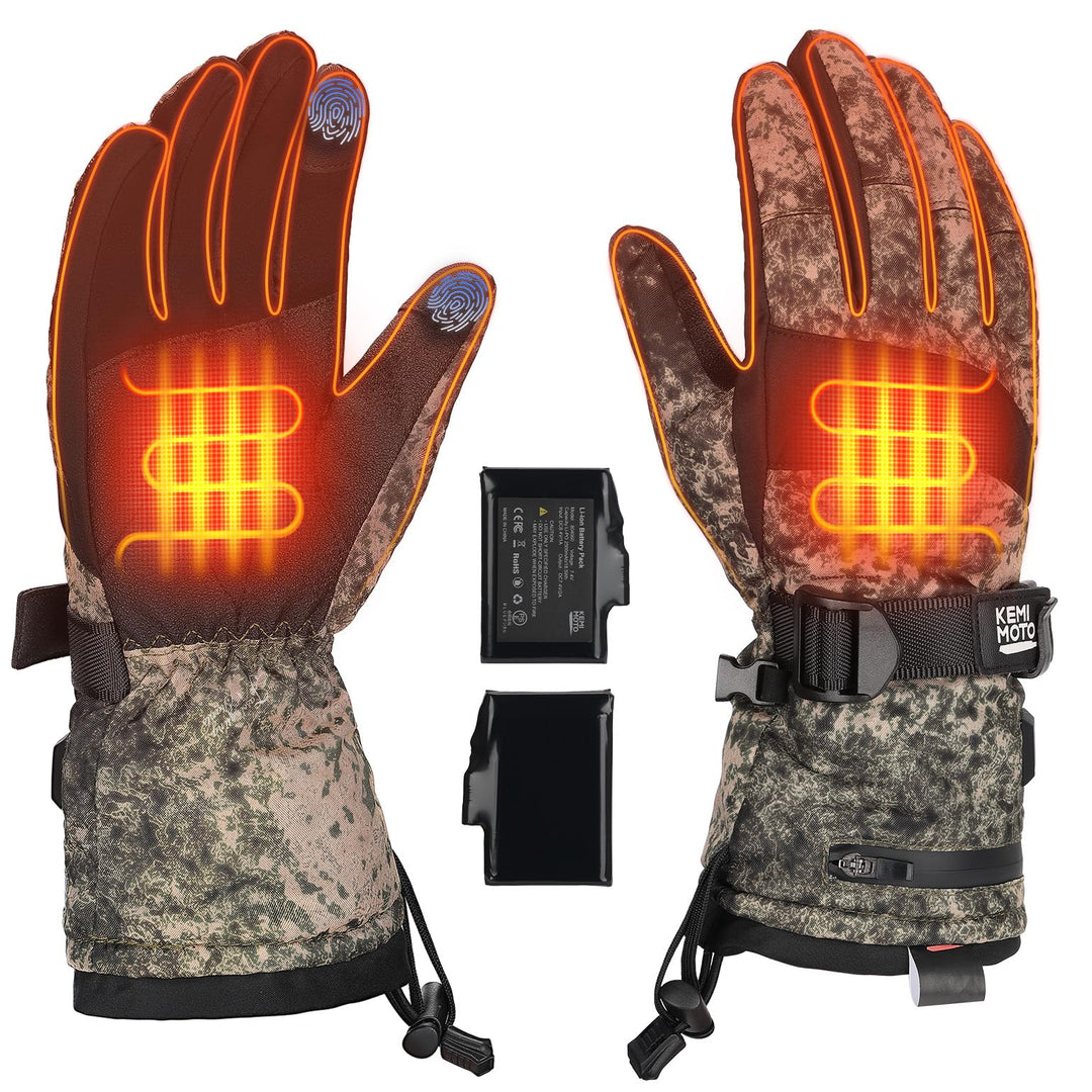 Beheizbare Handschuhe in Camouflage mit 2500mAh Akku