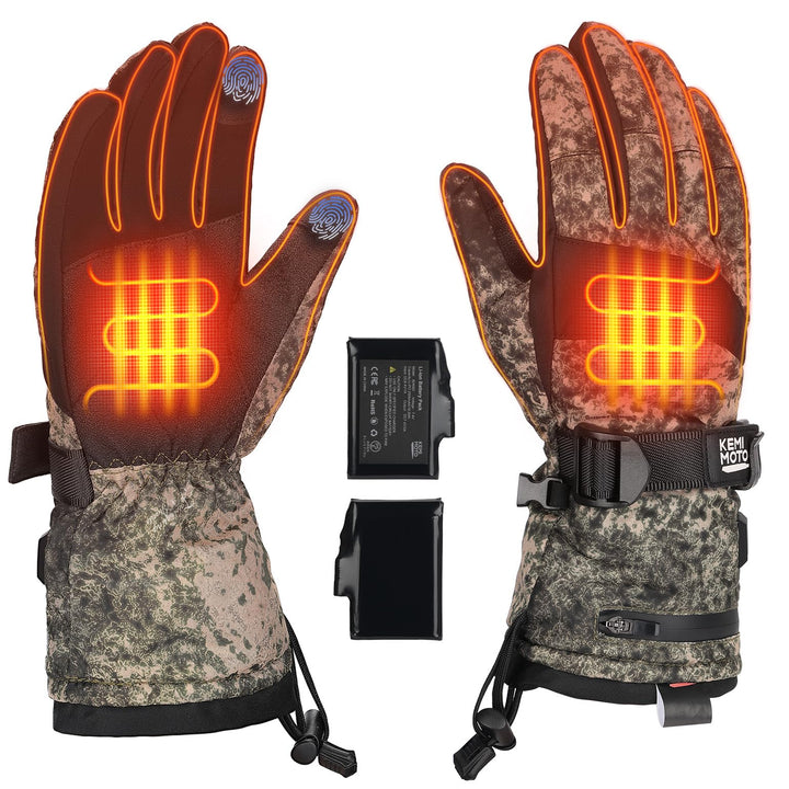Beheizbare Handschuhe in Camouflage mit 2500mAh Akku