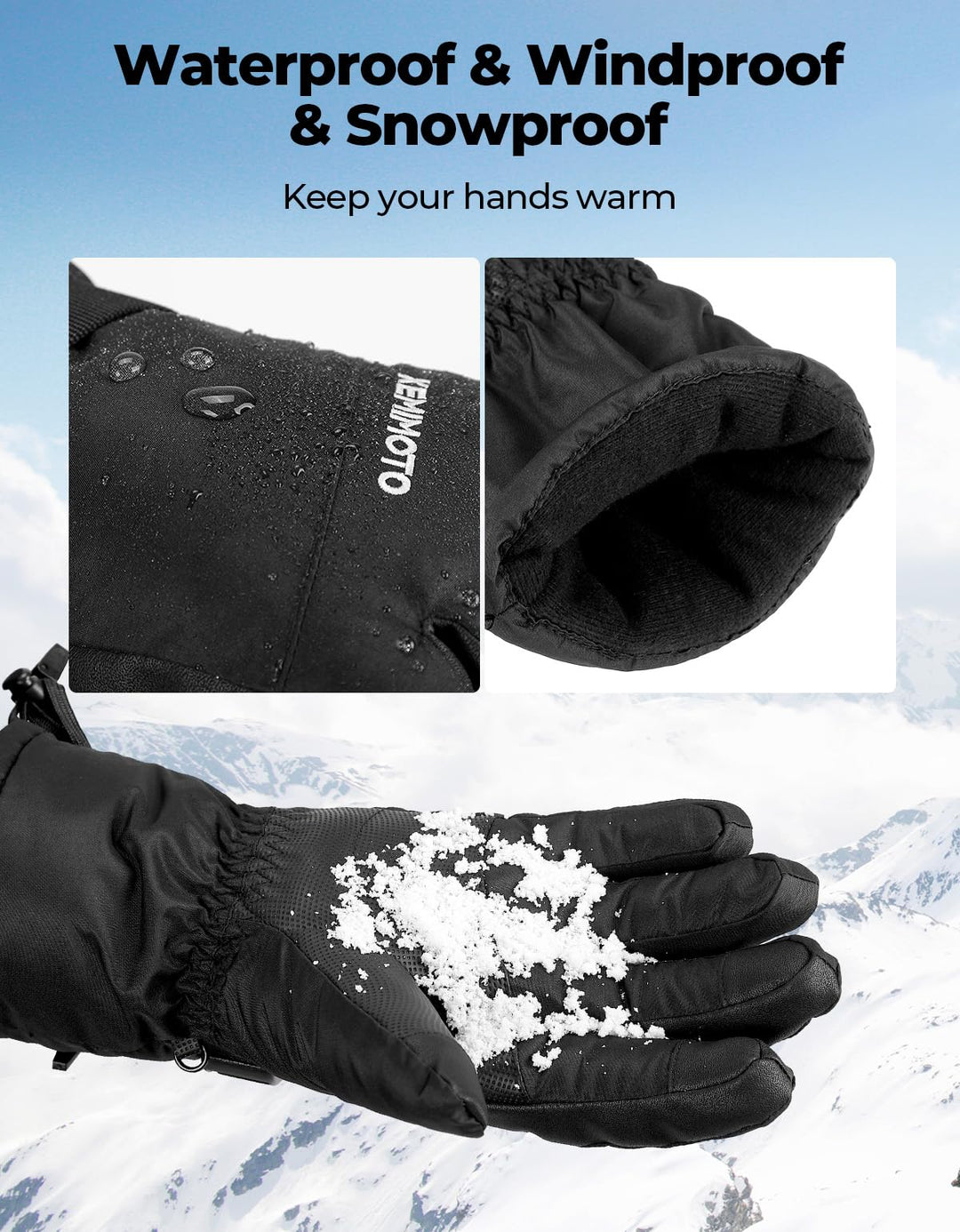 Winter Motorradhandschuhe Touchscreen Wasserdicht