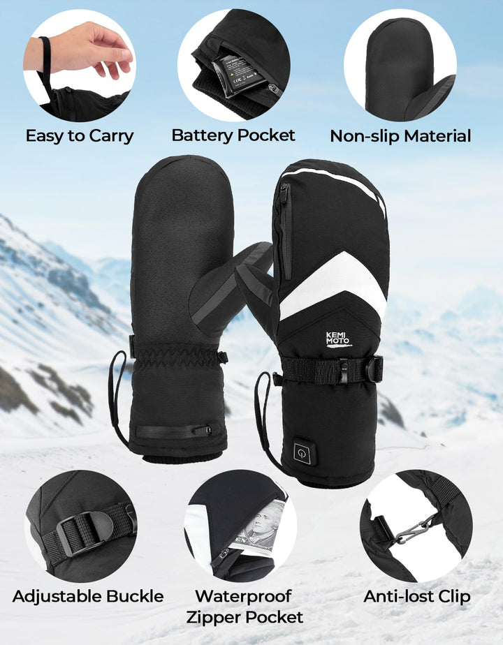 Beheizte Handschuhe Motorrad Herren mit 2500mAh Akku