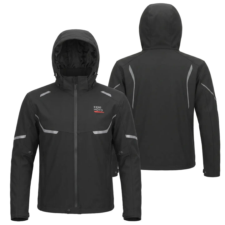 2-in-1 Motorradjacke mit CE-Protektoren und Innenfutter
