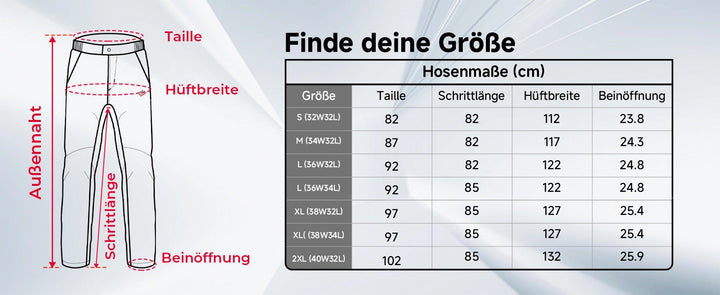 Beheizbare Motorradhose mit CE-Schutz & SBS-Seitenzippern