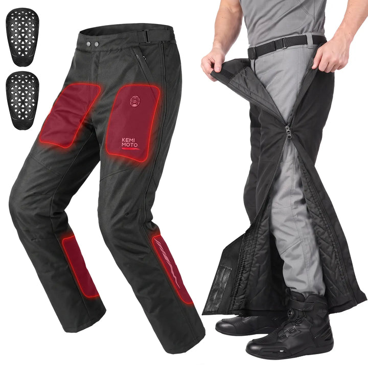 Beheizbare Motorradhose mit CE-Schutz & SBS-Seitenzippern