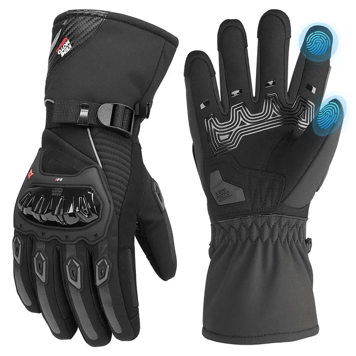 Wasserdichte Winter-Motorradhandschuhe mit Grip & Touchscreen