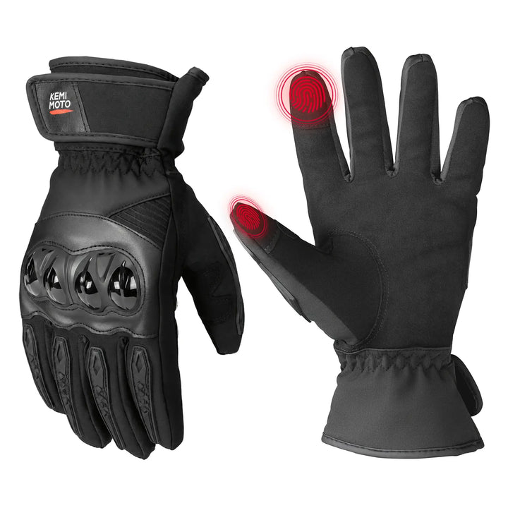 Winddichte Winter-Motorradhandschuhe mit Schutz & Touchscreen