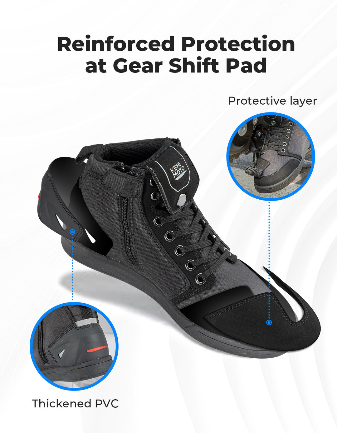 Motorrad Sneaker für Herren mit Schaltpads