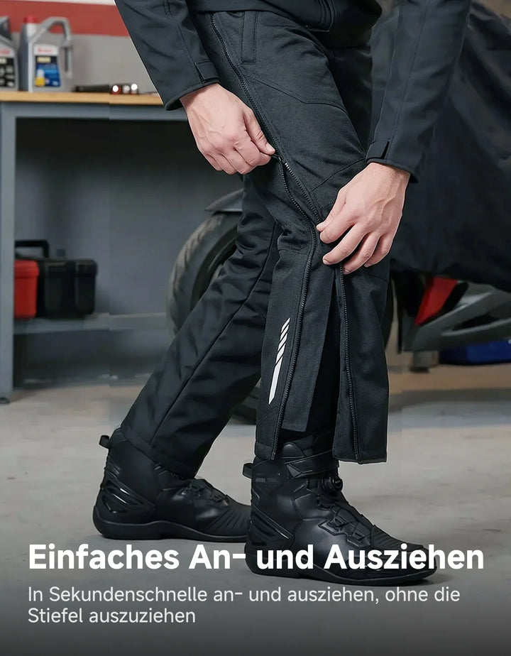 Beheizbare Motorradhose mit CE-Schutz & SBS-Seitenzippern