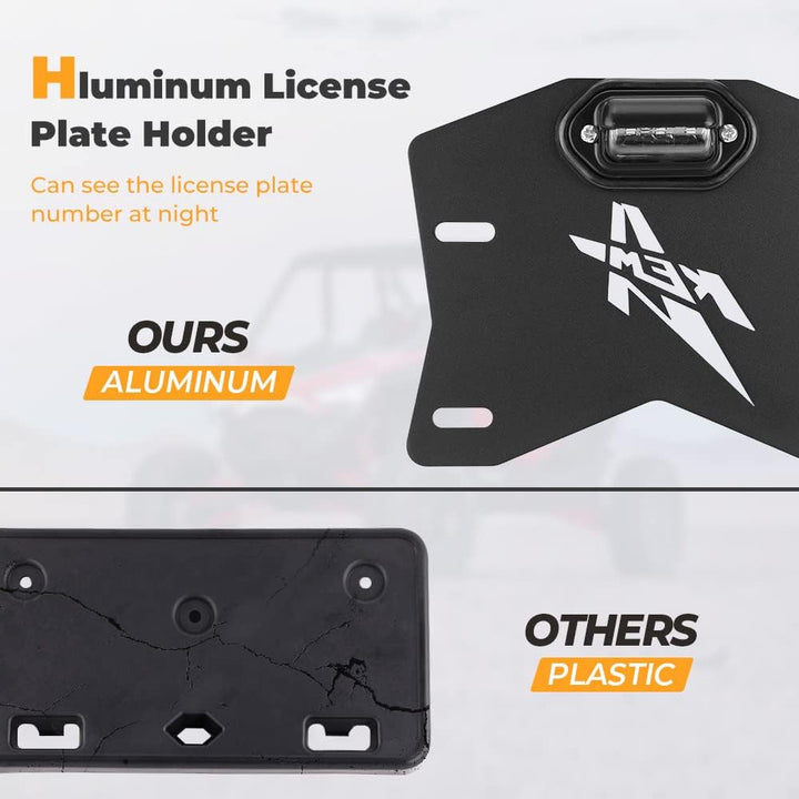 Kit universal de soporte para matrícula con LED, compatible con Can-Am y Polaris
