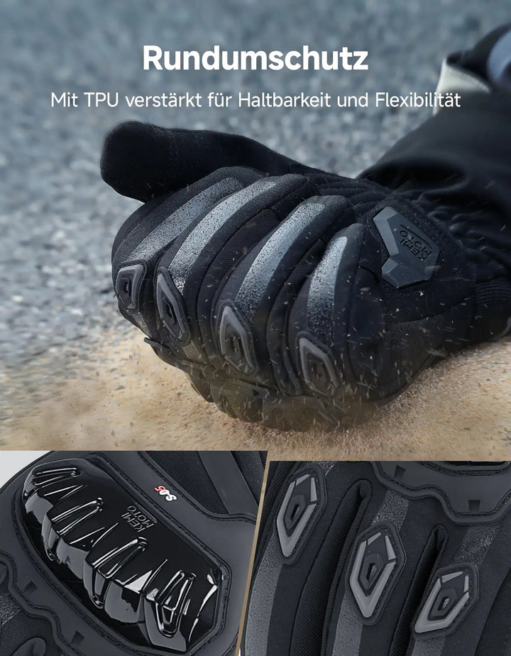 Wasserdichte Winter-Motorradhandschuhe mit Grip & Touchscreen