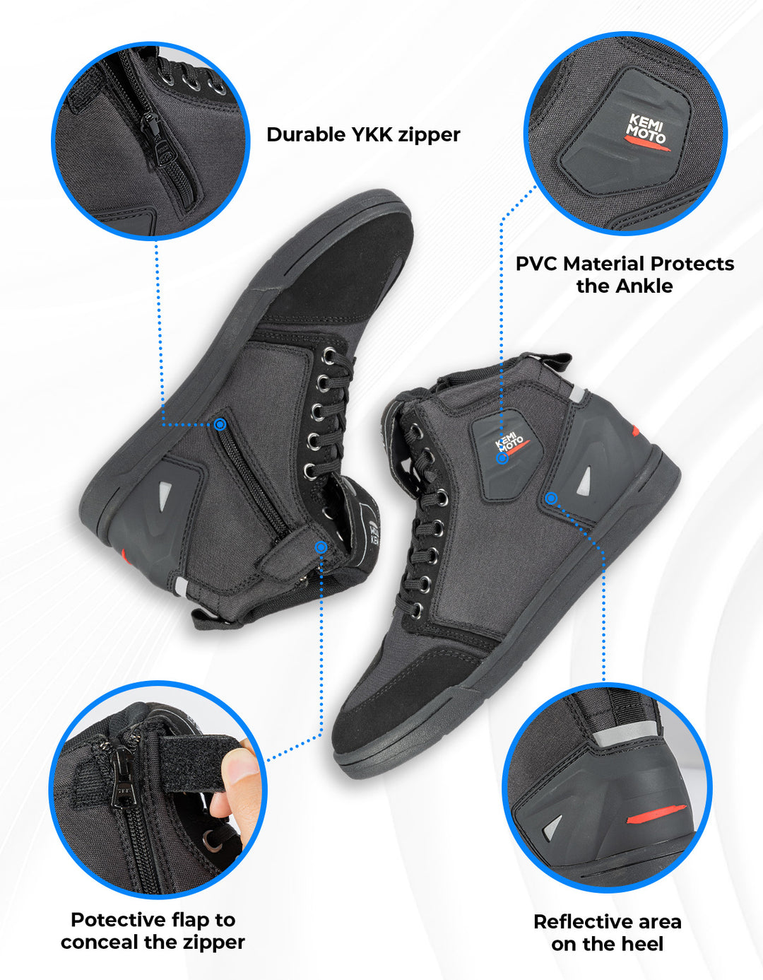 Motorrad Sneaker für Herren mit Schaltpads