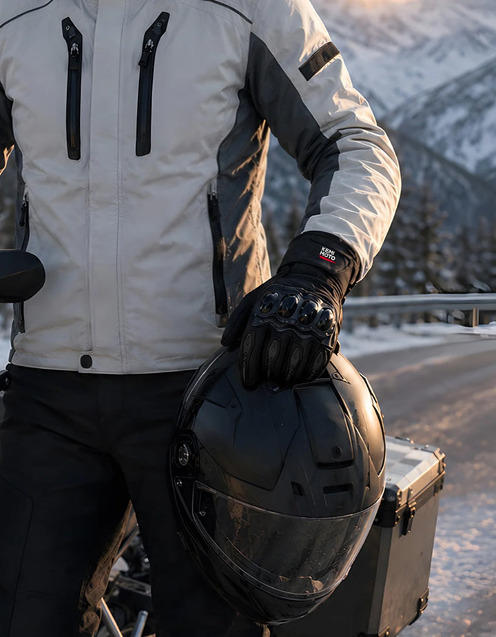 Winddichte Winter-Motorradhandschuhe mit Schutz & Touchscreen