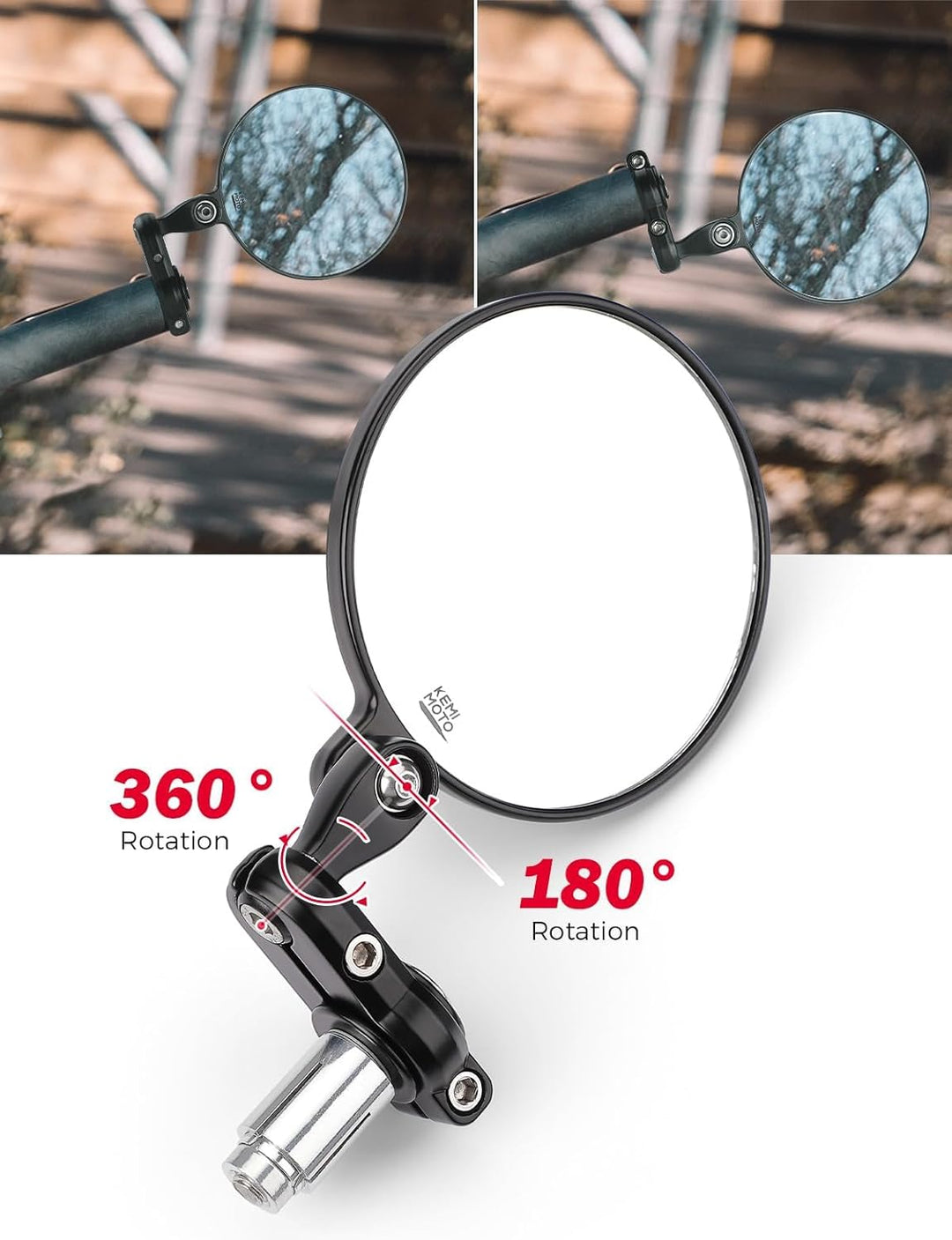 CNC Lenkerendenspiegel für Motorrad & Scooter