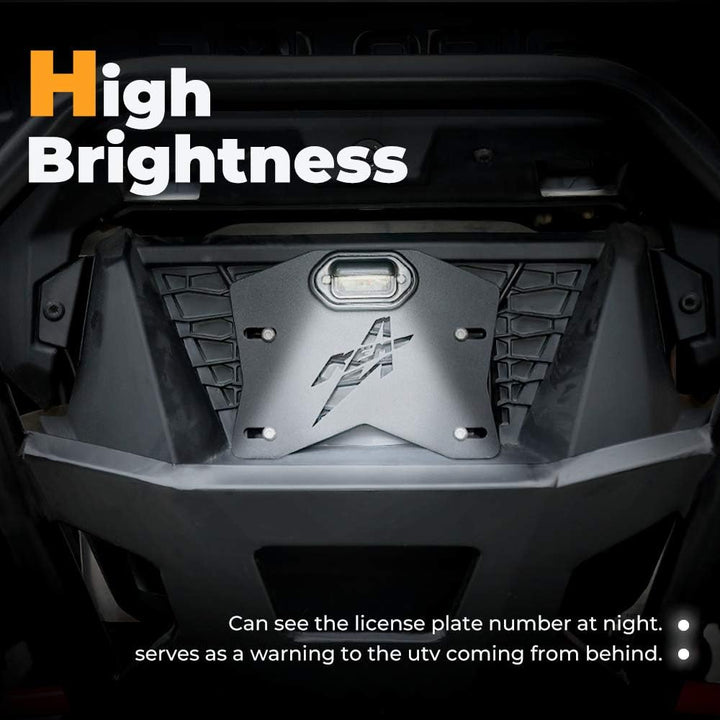 Kit universal de soporte para matrícula con LED, compatible con Can-Am y Polaris
