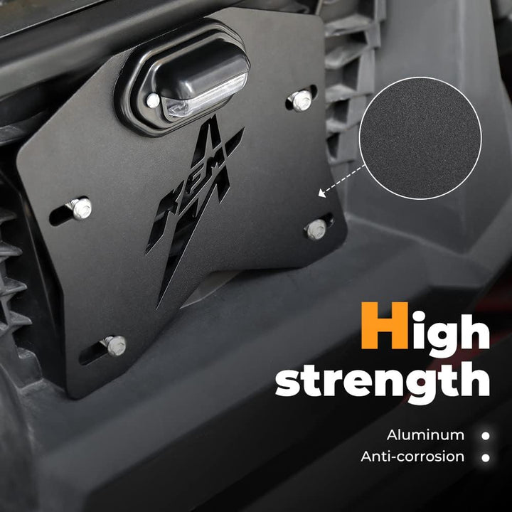 Kit universal de soporte para matrícula con LED, compatible con Can-Am y Polaris
