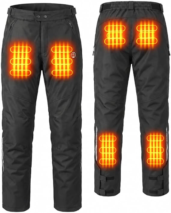 Pantalon de moto chauffant avec protections CE et zips latéraux SBS