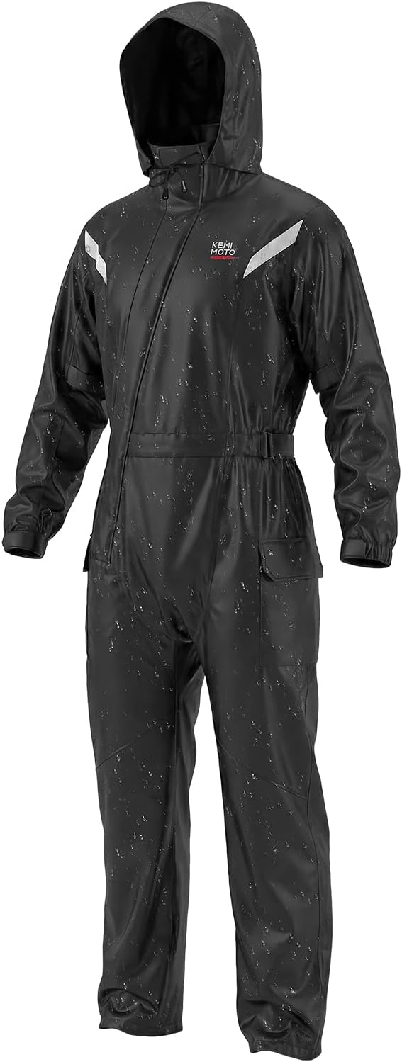 Wasserdichter Motorrad-Regenanzug für Herren mit atmungsaktivem Rückenbereich