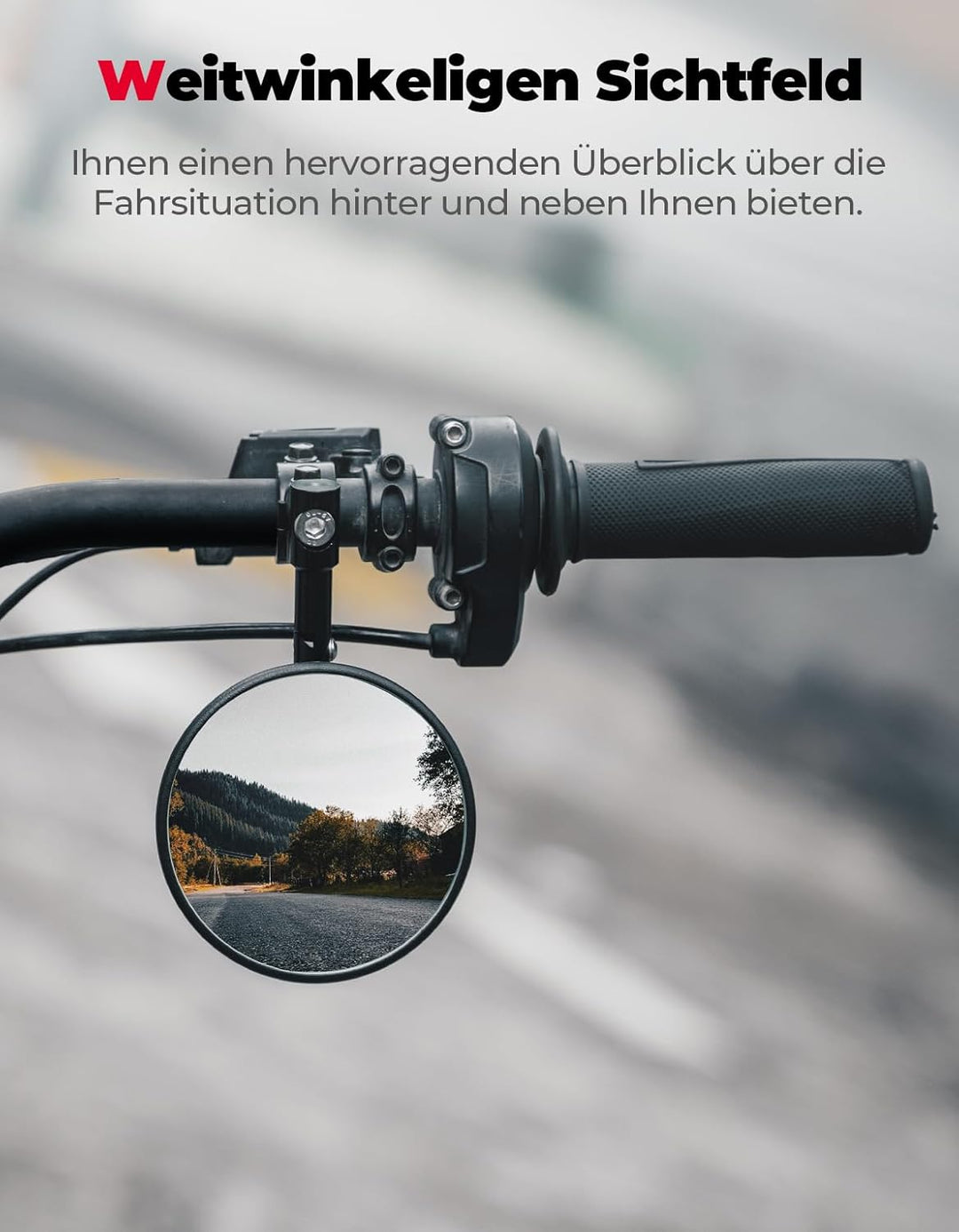 Lenkerendenspiegel für Motorräder und Roller (2 Stück)