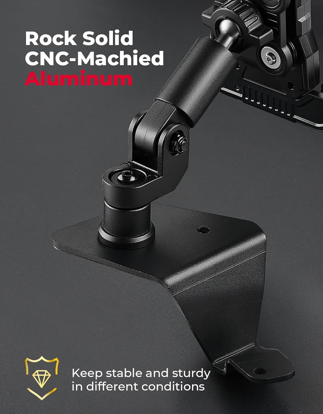 X3 Handyhalterung Aluminium Anti-Vibration 360° Verstellbarer Halter für Can-Am Maverick X3 & Max