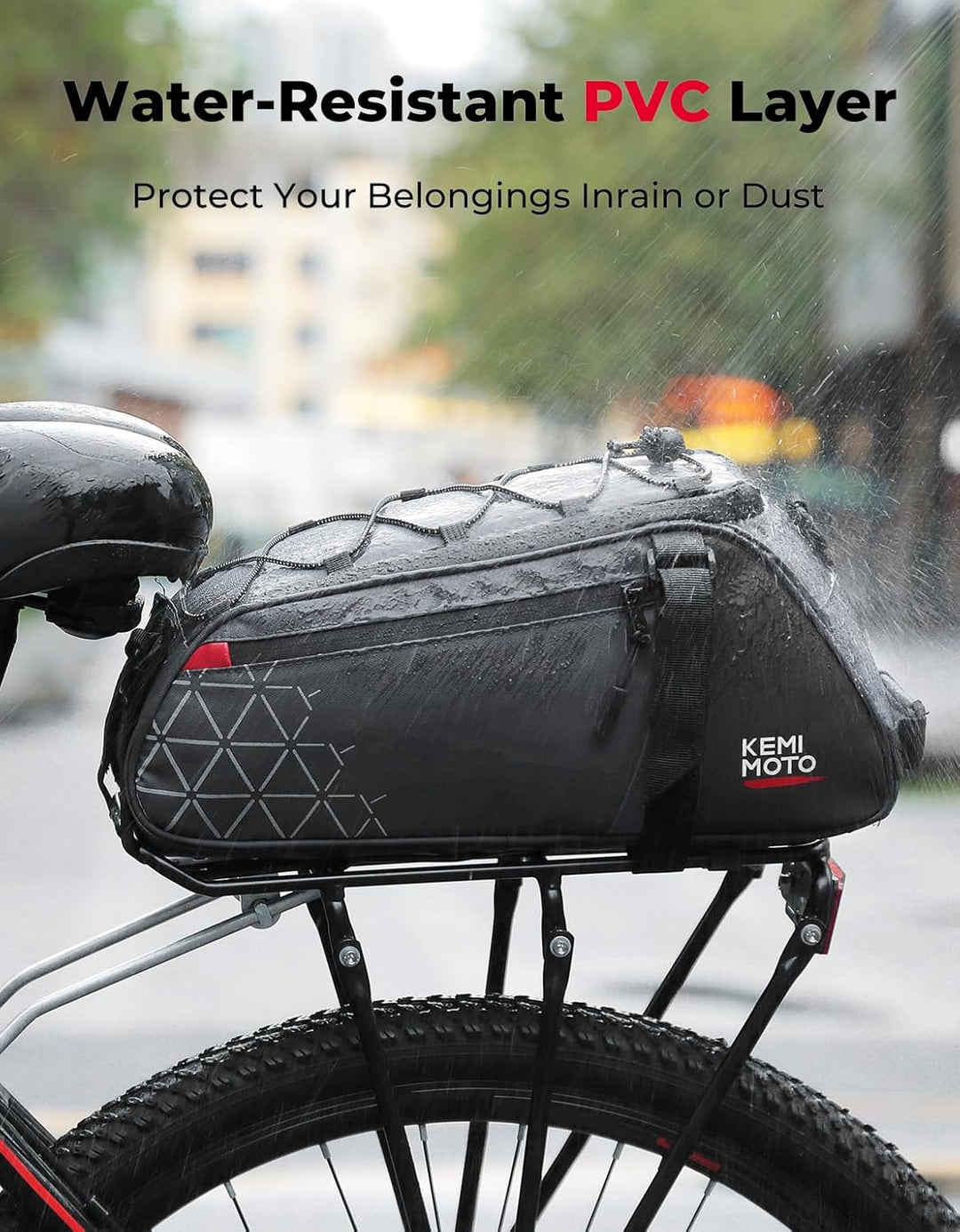 2-in-1 Gepäckträgertasche für Fahrrad hinten 8L