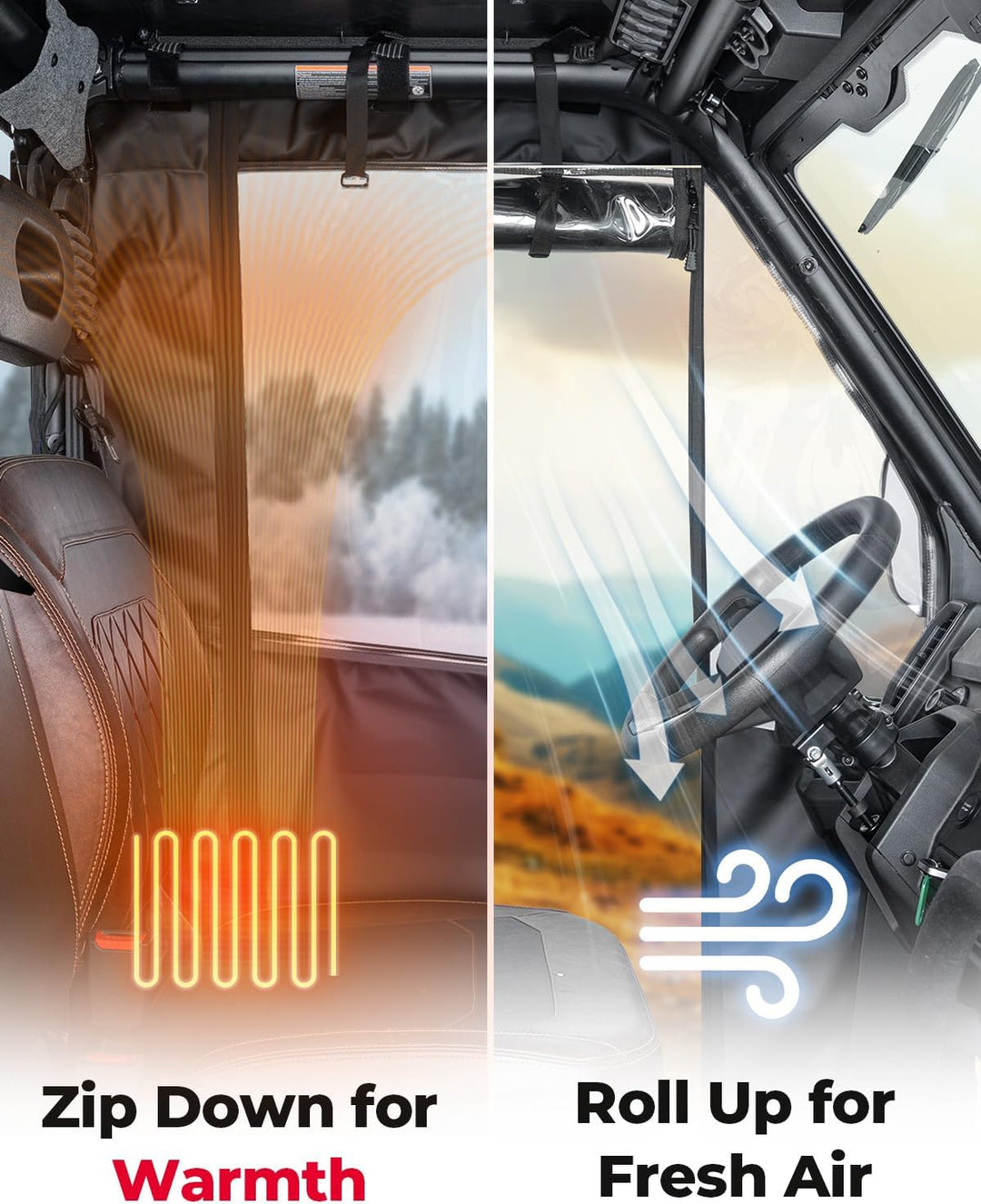 UTV-Kabinenverkleidung mit weichen Volltüren für den CFMOTO UFORCE U10 Pro