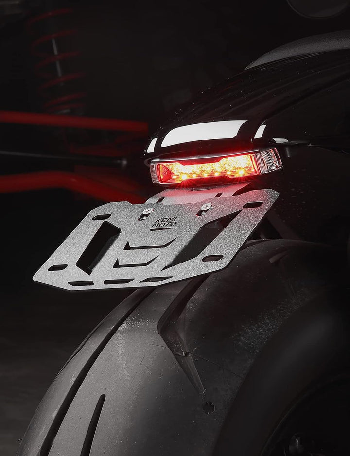 Motorcycle License Plate Bracket with LED Signal Light