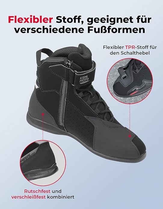 Motorradschuhe Herren - CE-Zertifiziert & Atmungsaktiv