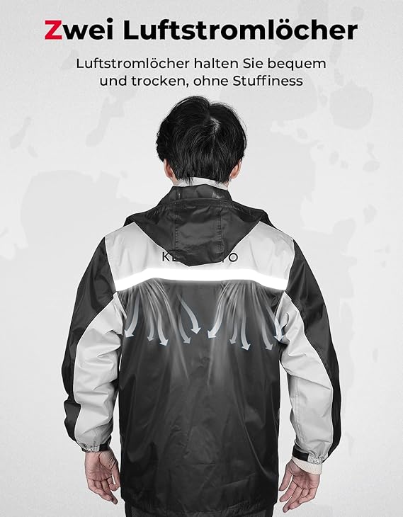 Herren Regenanzug wasserdicht atmungsaktiv Outdoor