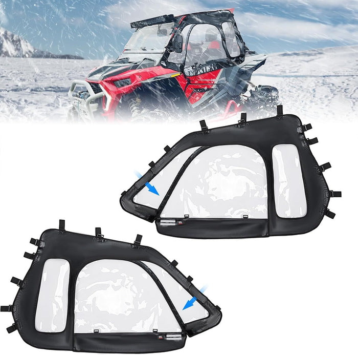 UTV meke gornje polovice vrata, komplet obloga kabine za Polaris RZR XP 1000 / Turbo (2014-2023), fleksibilni tekstilni gornji dijelovi vrata