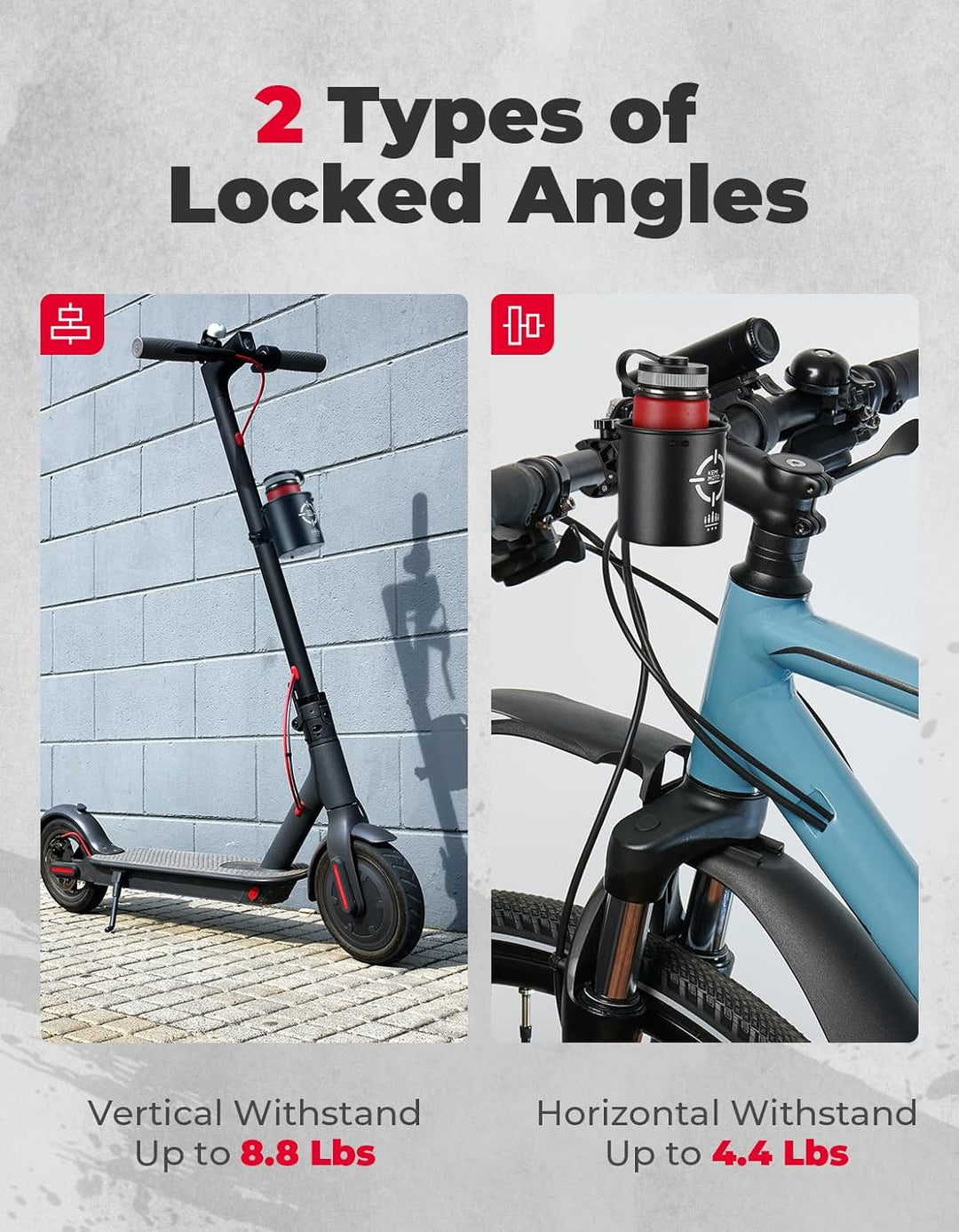 Getränkehalter für Motorrad & UTV mit Metallklemme