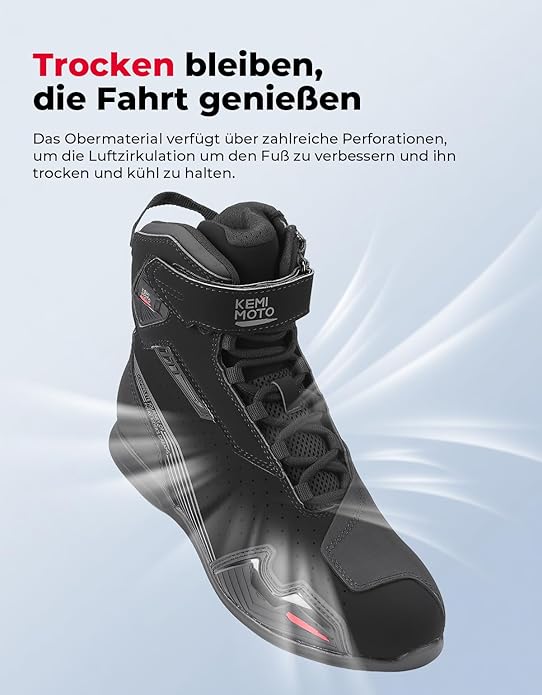 Motorradschuhe Herren - CE-Zertifiziert & Atmungsaktiv