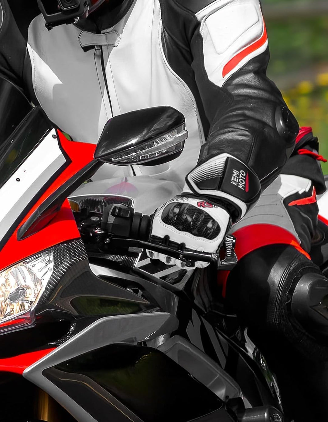 Motorradhandschuhe Leder - Carbon Knöchelschutz  Damen & Herren