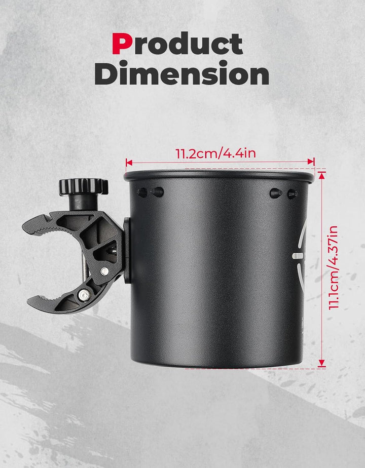 Getränkehalter für Motorrad & UTV mit Metallklemme