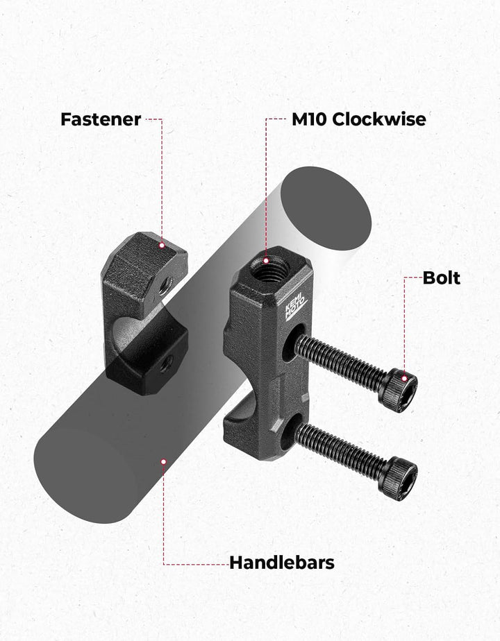 10MM Spiegelhalterung für Motorrad 22mm Lenker