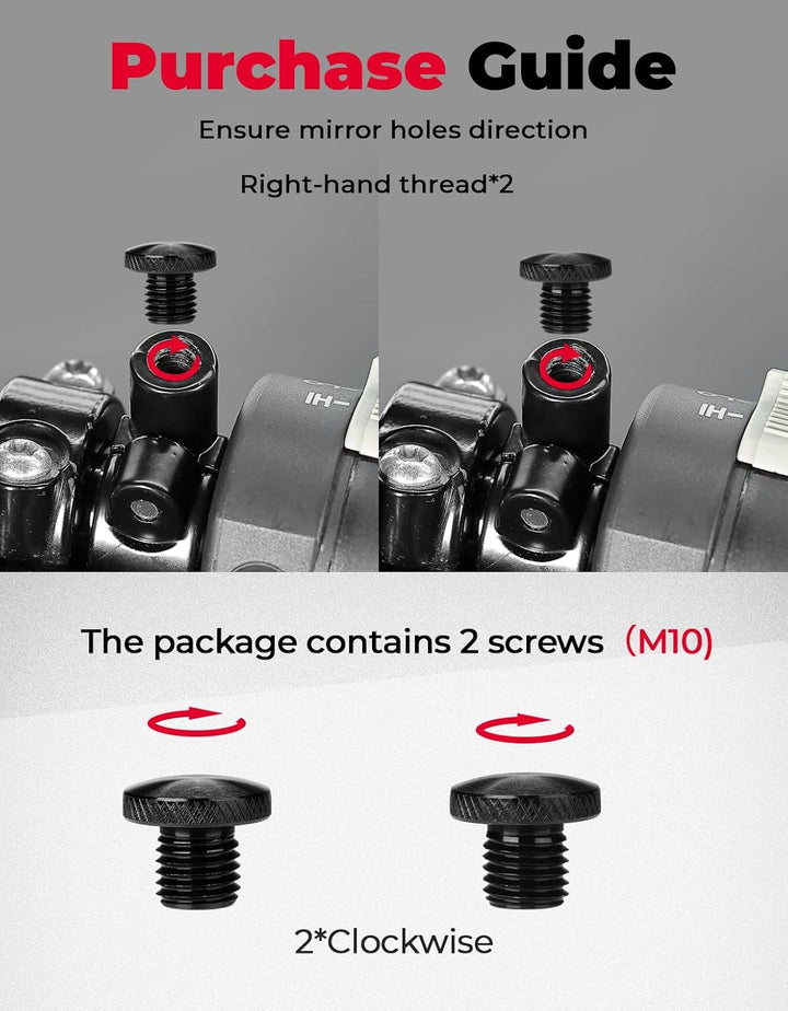 CNC M10 Spiegelschrauben für Motorrad (1 Paar)