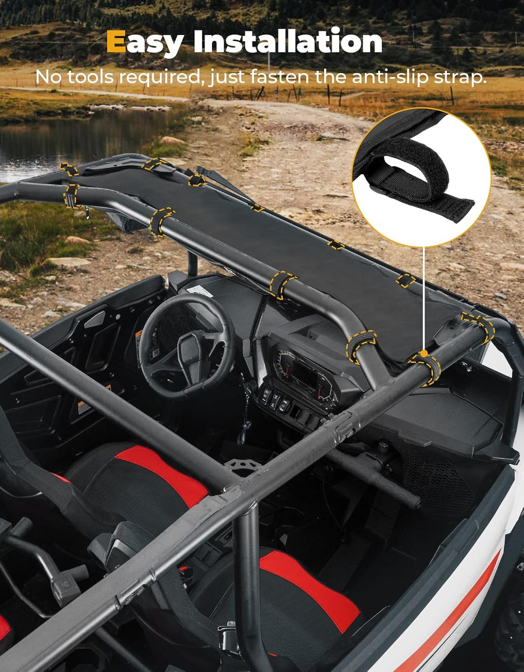 UTV Dach-Aufbewahrungstasche Überkopf-Aufbeahrungstasche für Polaris RZR XP 1000 / 4 (2024-2025)