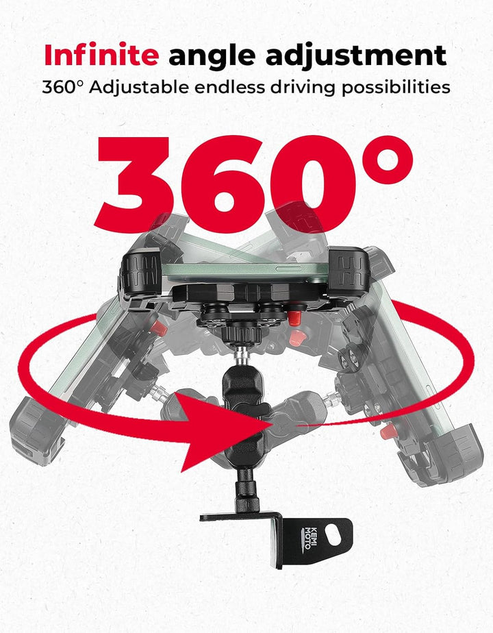 Handyhalterung für Polaris Ranger 1000 / XP / Crew XP, Stoßfeste Mobiltelefon-Halterung passend für 4,7" - 7,0" Zoll Smartphones