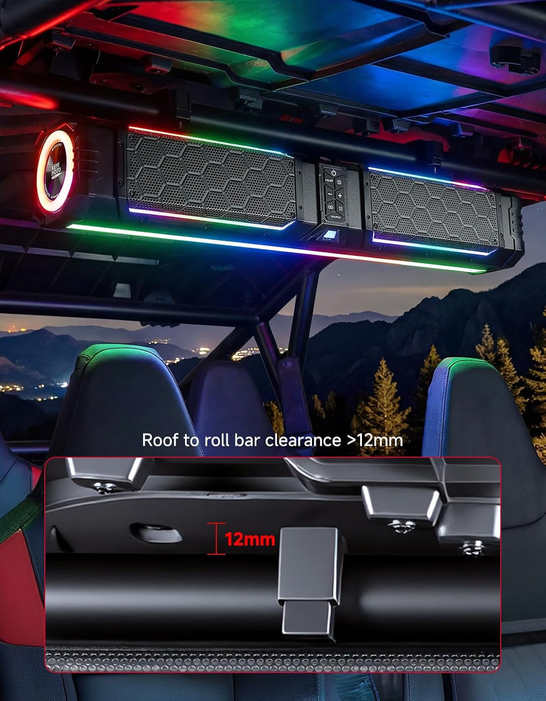 KEMIMOTO Midnight 80 Gen2 UTV Soundbar für Can-Am & Polaris