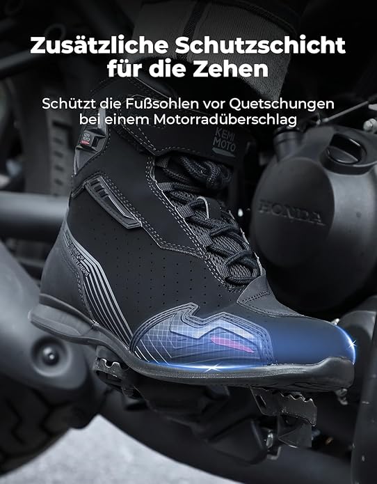 Motorradschuhe Herren - CE-Zertifiziert & Atmungsaktiv