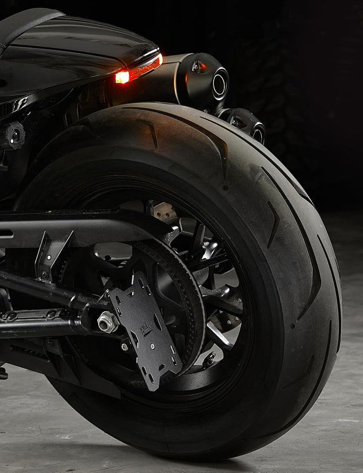 Motorcycle Side License Plate Holder Bracket with LED Light for Sportster S RH1250