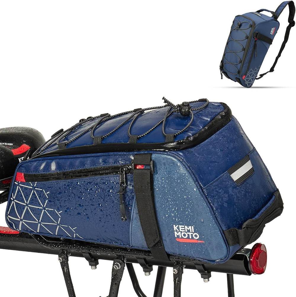 2 IN 1 8L & Wasserdicht Fahrradtaschen mit Tragegriff und Schultergurt
