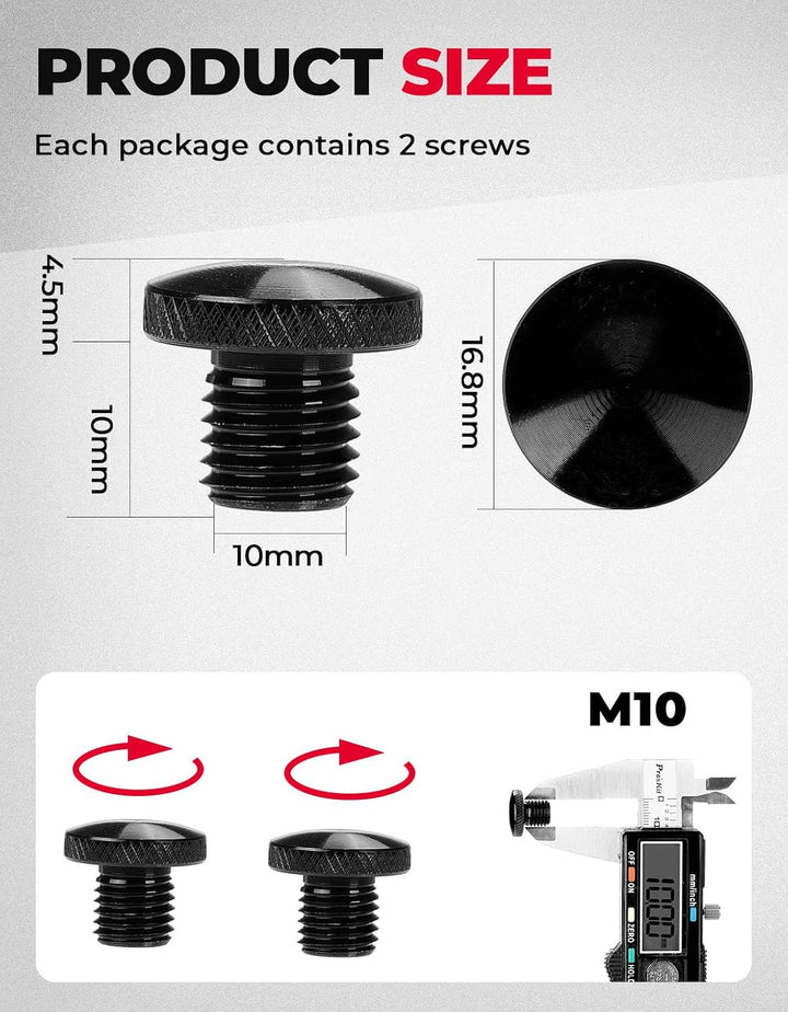 CNC M10 Spiegelschrauben für Motorrad (1 Paar)