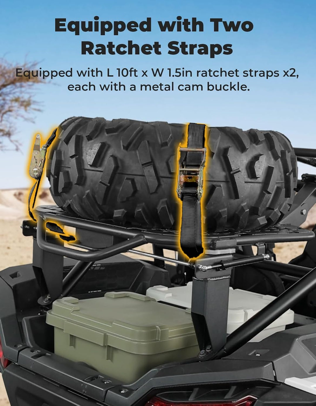 UTV-Reserveradhalterung für Polaris RZR XP 1000 / XP 4 1000, Modelljahre 2024–2026