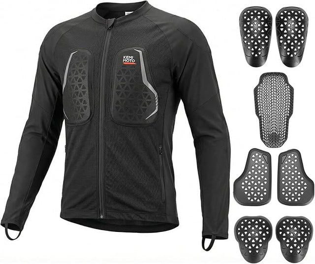 KEMIMOTO Motorradjacke Herren Sommer-CE-Protektoren, Atmungsaktiv, Reflektierend