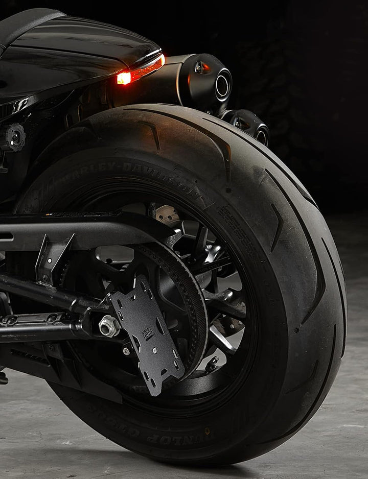 Motorcycle Side License Plate Holder Bracket with LED Light for Sportster S RH1250