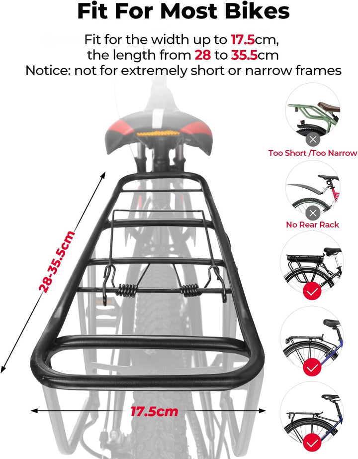 2-in-1 Gepäckträgertasche für Fahrrad hinten 8L